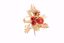 Picture of 8" Red Gold Ball Ribbon Pick
