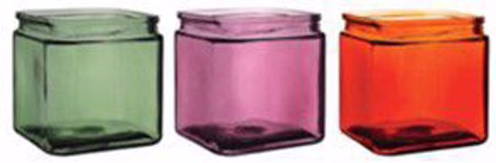 Picture of 4" Autumn Punch Square Vase