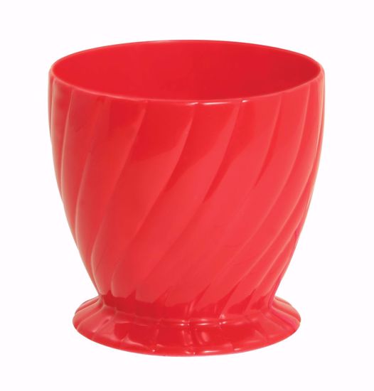 Picture of 4" Round Swirl Bowl - Red