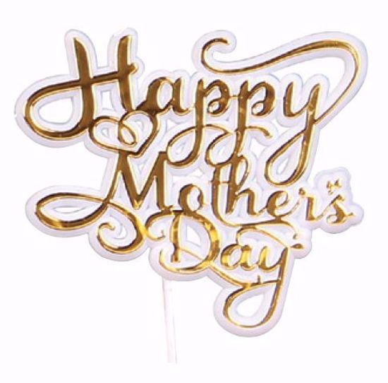 Picture of Gold Happy Mothers Day Pick