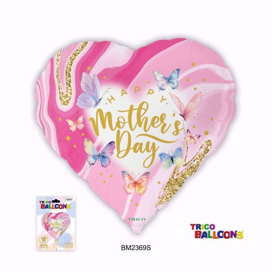 Picture of 18" 2 Sided Foil Mylar Balloon-Happy Mothers Day