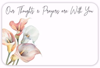 Picture of Our Thoughts And Prayers Enclosure Card (PACK 50)