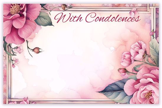 Picture of With Condolences Enclosure Card (PACK 50)