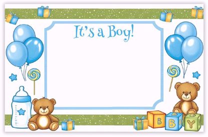 Picture of It's a Boy Enclosure Cards (PACK 50)