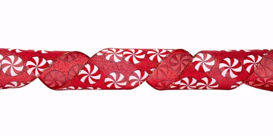 Picture of #40 Wired Edge Ribbon Peppermint