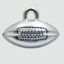 Picture of 1" Football Charm Silver