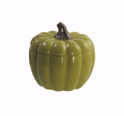 Picture of Green Panache Pumpkin w/lid 6.5"