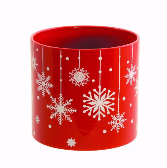 Picture of Dancing Snowflakes Pot 5"