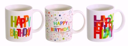 Picture of 3 Asst Dynamic Happy Birthday Mug 12oz