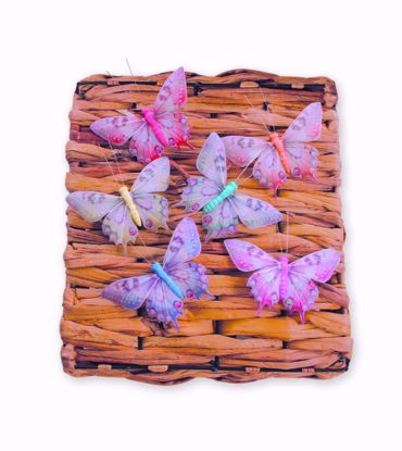 Picture of 6 Asst Pastel Butterfly Pick