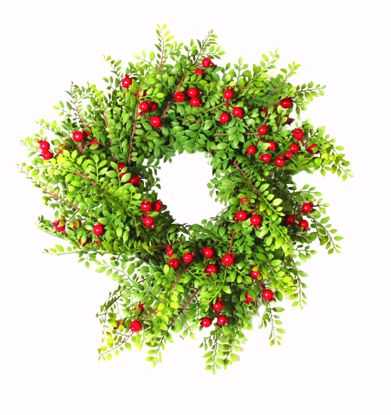 Picture of 22" Plastic Huckleberry Wreath w/Berries
