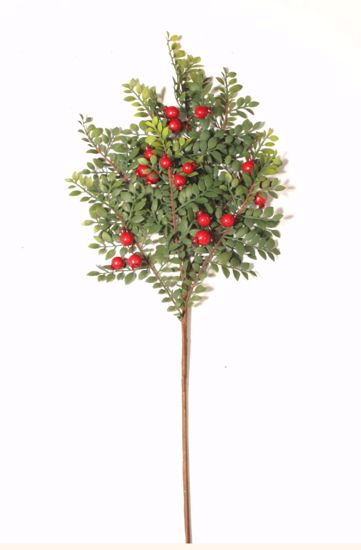 Picture of 20" Plastic Huckleberry Leaves Spray W/Berries