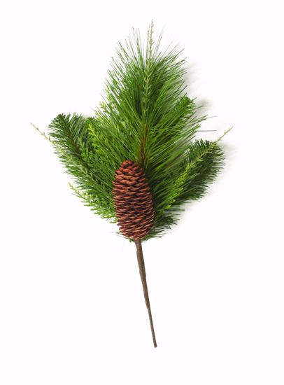 Picture of 15.5" Greenery Mix Pine W/Cones Spray x5