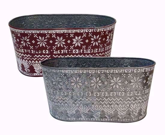 Picture of 2 Assorted Nordic Oval Planter 8"