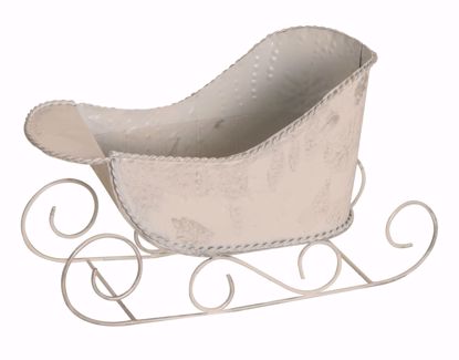 Picture of Sleigh W/Glittering Snowflakes Planter