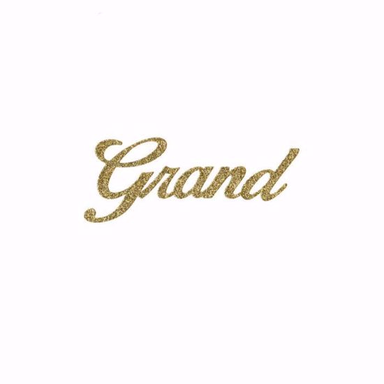 Picture of 1.5" Glitter Gold Script-Grand