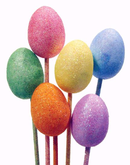 Picture of 6 Asst 60mm Glitter Eggs
