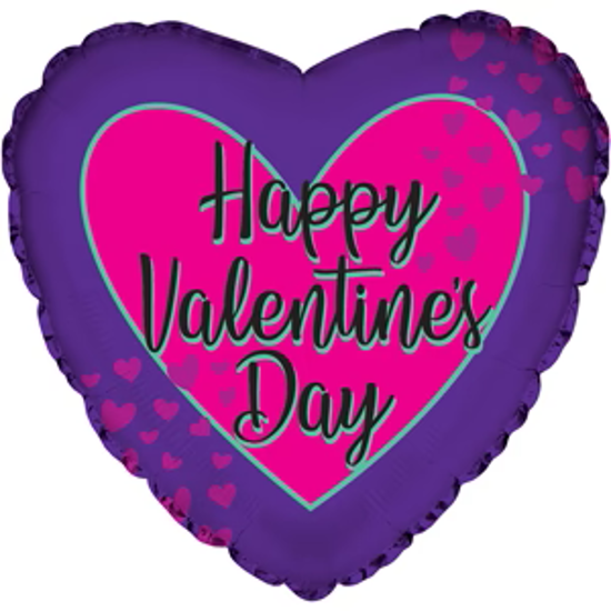 Picture of 17" 2-Sided Foil Balloon: Heart Trail