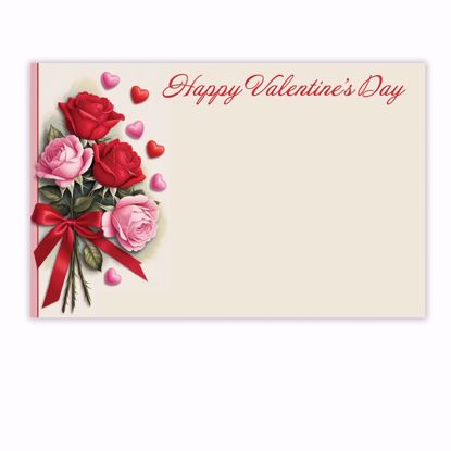 Picture of Happy Valentine's Day Heart Bouquet Enclosure Card (PACK 50)