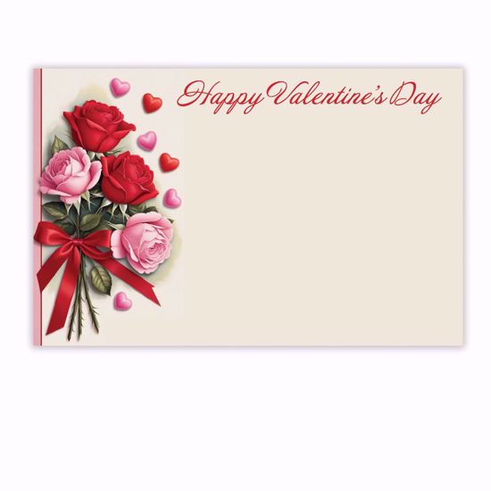 Picture of Happy Valentine's Day Heart Bouquet Enclosure Card (PACK 50)