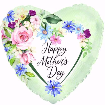Picture of 17" 2-Sided Foil Balloon: Mothers Day Floral
