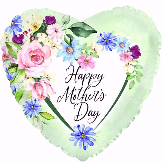 Picture of 17" 2-Sided Foil Balloon: Mothers Day Floral