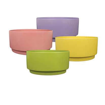 Picture of 4 Asst Botanical Vibe Planter 8"