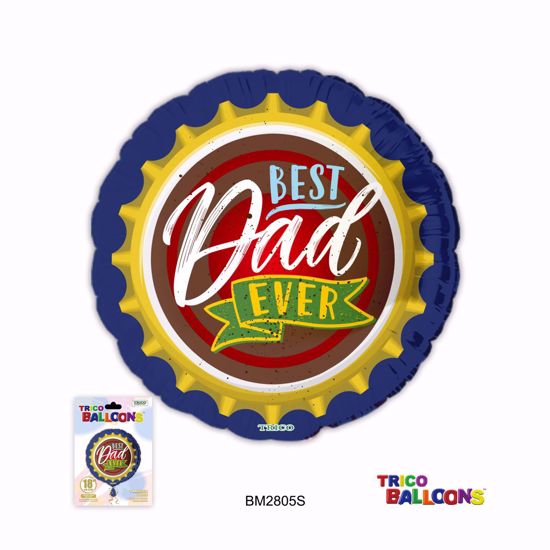 Picture of 18" 2 Sided Foil Mylar Balloon-Best Dad