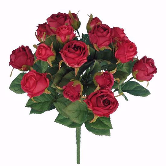 Picture of 14" Red Rose Bud Bush x 13