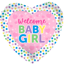 Picture of 17" 2-Sided Foil Balloon: Welcome Little Girl