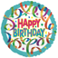 Picture of 17" 2-Sided Foil Balloon: Colorful Birthday