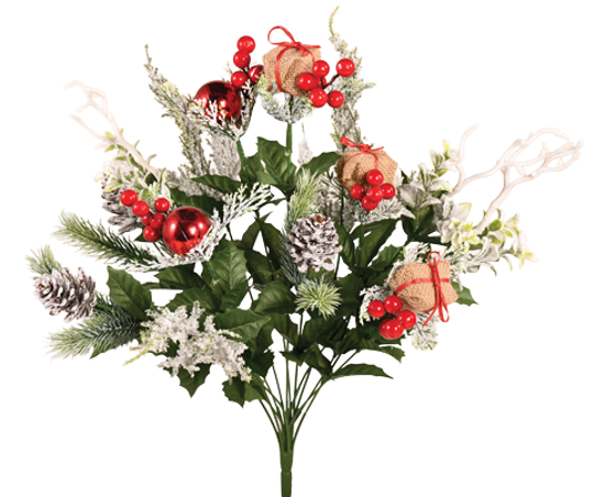 Picture of 20.5" Pine Cone Gift Box Berries Bush x 14