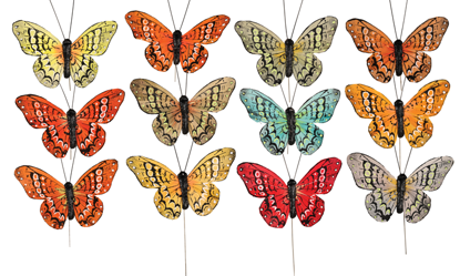 Picture of 12 Asst Meadow Butterfly w/Wire