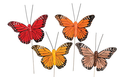Picture of 4 Asst Fiery Butterfly Pick