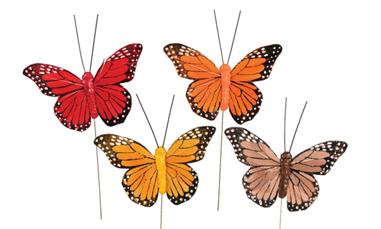 Picture of 4 Asst Fiery Butterfly Pick
