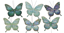 Picture of 6 Asst Icy Teal Butterfly Pick