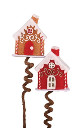 Picture of 2 Asst Gingerbread House Picks