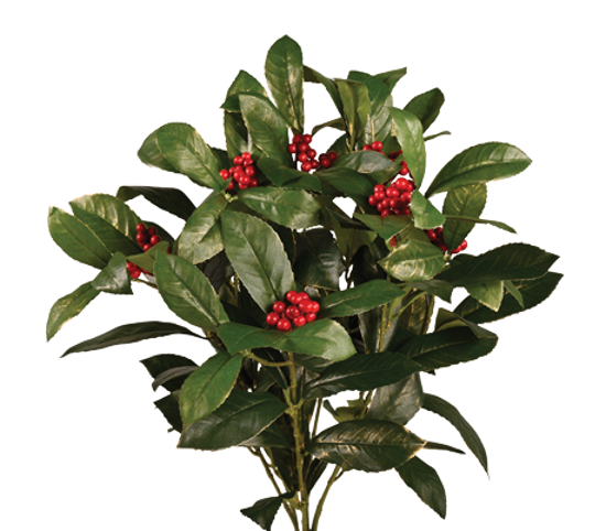 Picture of 20" laurel Leaf W/Berries Bush x 7