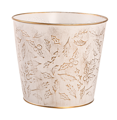 Picture of Gold Holly Berry Pot Cover 4.5"
