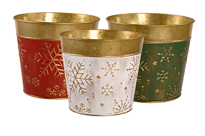 Picture of 3 Asst Snowflake Pot Cover 4.5"