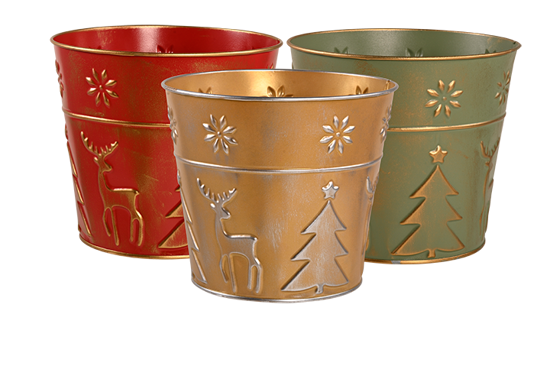Picture of 3 Asst Winter's Tale Pot Cover 4.5"