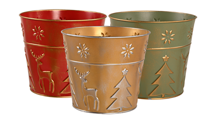 Picture of 3 Asst Winter's Tale Pot Cover 6.75"