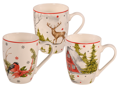 Picture of 3 Asst Winter Cottage Mug 12 Oz