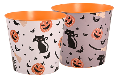 Picture of 2 Asst Halloween Pot Cover 6"