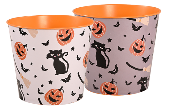 Picture of 2 Asst Halloween Pot Cover 8"