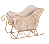 Picture of Gold Holly Berry Sleigh 9.75"
