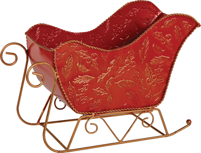 Picture of Red Holly Berry Sleigh 9.75"