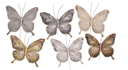 Picture of 6 Asst Soft Metallic Butterfly Pick