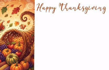 Picture of Happy Thanksgiving Cornucopia (PACK 50)