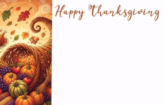 Picture of Happy Thanksgiving Cornucopia (PACK 50)